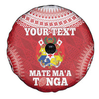 Custom Tonga Mate Maa Spare Tire Cover Go Champions Tongan Ngatu - Red
