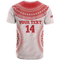 Custom Tonga Mate Maa T Shirt Go Champions Tongan Ngatu - White