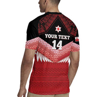 Custom Mate Maa Tonga XIII Rugby Jersey Tongan Kupesi Ngatu - Rugby Style