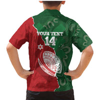 Custom Tonga And Australia Rugby Family Matching Mermaid Dress and Hawaiian Shirt Mate Maa Tongan Ngatu Mix Kangaroos Aboriginal