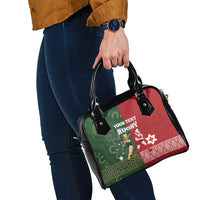 Custom Mate Maa Tonga And Kangaroo Australia Shoulder Handbag Tongan Kupesi Mix Aboriginal Art