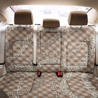 Brown Aloha Hawaii Shell Lei Back Car Seat Cover Palaka Hebrew Cone Honey Cowrie Elegant Curves - Polynesian Pride