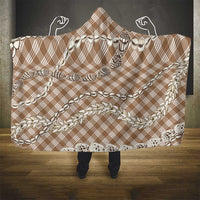 Brown Aloha Hawaii Shell Lei Hooded Blanket Palaka Hebrew Cone Honey Cowrie Elegant Curves - Polynesian Pride