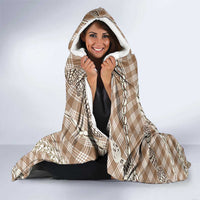Brown Aloha Hawaii Shell Lei Hooded Blanket Palaka Hebrew Cone Honey Cowrie Elegant Curves - Polynesian Pride