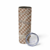 Brown Aloha Hawaii Shell Lei Skinny Tumbler Palaka Hebrew Cone Honey Cowrie Elegant Curves LT14 - Polynesian Pride