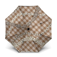 Brown Aloha Hawaii Shell Lei Umbrella Palaka Hebrew Cone Honey Cowrie Elegant Curves - Polynesian Pride