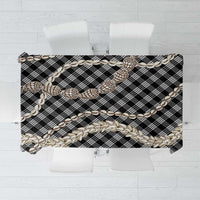 Black Aloha Hawaii Shell Lei Tablecloth Palaka Hebrew Cone Honey Cowrie Elegant Curves - Polynesian Pride