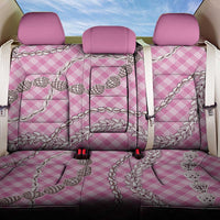 Pink Aloha Hawaii Shell Lei Back Car Seat Cover Palaka Hebrew Cone Honey Cowrie Elegant Curves - Polynesian Pride