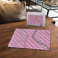 Pink Aloha Hawaii Shell Lei Puzzle Palaka Hebrew Cone Honey Cowrie Elegant Curves - Polynesian Pride