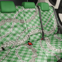 Green Aloha Hawaii Shell Lei Back Car Seat Cover Palaka Hebrew Cone Honey Cowrie Elegant Curves - Polynesian Pride