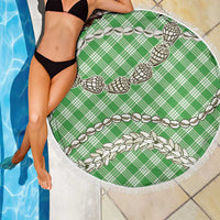 Green Aloha Hawaii Shell Lei Beach Blanket Palaka Hebrew Cone Honey Cowrie Elegant Curves - Polynesian Pride