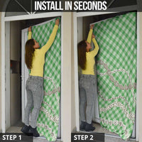 Green Aloha Hawaii Shell Lei Door Cover Palaka Hebrew Cone Honey Cowrie Elegant Curves - Polynesian Pride