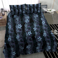 Purple Paradise Hawaii Shell Lei Bedding Set Hawaiian Sunrise Shell Hebrew Cone Plumeria - Polynesian Pride