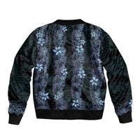 Purple Paradise Hawaii Shell Lei Bomber Jacket Hawaiian Sunrise Shell Hebrew Cone Plumeria - Polynesian Pride