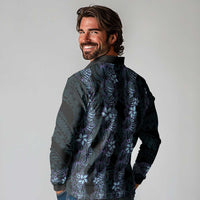 Purple Paradise Hawaii Shell Lei Long Sleeve Polo Shirt Hawaiian Sunrise Shell Hebrew Cone Plumeria - Polynesian Pride