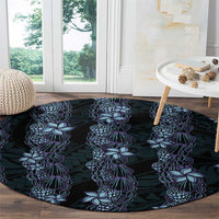 Purple Paradise Hawaii Shell Lei Round Carpet Hawaiian Sunrise Shell Hebrew Cone Plumeria - Polynesian Pride