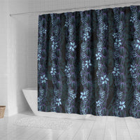 Purple Paradise Hawaii Shell Lei Shower Curtain Hawaiian Sunrise Shell Hebrew Cone Plumeria - Polynesian Pride