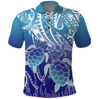 Polynesia Sea Turtle Polo Shirt Happy Valentine Day Polynesian - Dark Cyan LT14 Dark Cyan - Polynesian Pride