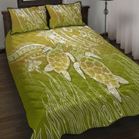 Polynesia Sea Turtle Quilt Bed Set Happy Valentine Day Polynesian - Gold LT14 - Polynesian Pride