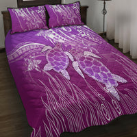 Polynesia Valentine Day Quilt Bed Set Polynesian Sea Turtle Purple Version LT14 - Polynesian Pride