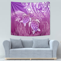 Polynesia Valentine Day Tapestry Polynesian Sea Turtle Purple Version LT14 - Polynesian Pride
