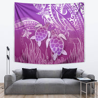 Polynesia Valentine Day Tapestry Polynesian Sea Turtle Purple Version LT14 - Polynesian Pride