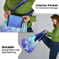 Polynesia Valentine Day Grocery Bag Polynesian Sea Turtle Turquoise Version
