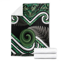 Koru Pounamu Aotearoa Blanket Maori Paua Shell Mix Silver Fern