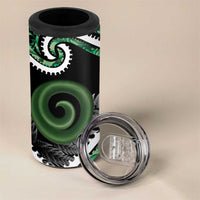 Koru Pounamu Aotearoa 4 in 1 Can Cooler Tumbler Maori Paua Shell Mix Silver Fern LT14 - Polynesian Pride