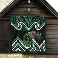 Koru Pounamu Aotearoa Quilt Maori Paua Shell Mix Silver Fern LT14 - Polynesian Pride