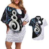 Aotearoa Pikorua Couples Matching Off Shoulder Short Dress and Hawaiian Shirt NZ Twist - Bond And Love