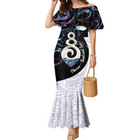 Aotearoa Pikorua Family Matching Mermaid Dress and Hawaiian Shirt NZ Twist - Bond And Love LT14 Mom's Dress White - Polynesian Pride