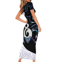 Aotearoa Pikorua Family Matching Short Sleeve Bodycon Dress and Hawaiian Shirt NZ Twist - Bond And Love LT14 - Polynesian Pride