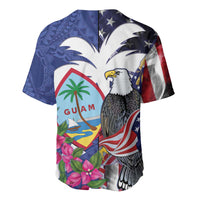 United States Guam Baseball Jersey USA Eagle Guahan Seal Bougainvillea LT14 - Polynesian Pride