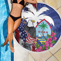United States Guam Beach Blanket USA Eagle Guahan Seal Bougainvillea LT14 - Polynesian Pride