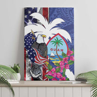 United States Guam Canvas Wall Art USA Eagle Guahan Seal Bougainvillea LT14 - Polynesian Pride