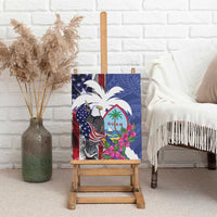 United States Guam Canvas Wall Art USA Eagle Guahan Seal Bougainvillea LT14 - Polynesian Pride