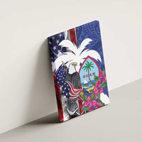 United States Guam Canvas Wall Art USA Eagle Guahan Seal Bougainvillea LT14 - Polynesian Pride