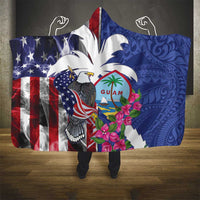 United States Guam Hooded Blanket USA Eagle Guahan Seal Bougainvillea LT14 - Polynesian Pride