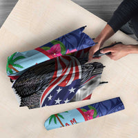 United States Guam Umbrella USA Eagle Guahan Seal Bougainvillea - Polynesian Pride