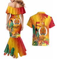 Papua New Guinea Independence Day Couples Matching Mermaid Dress and Hawaiian Shirt 50th Anniversary Unity in Diversity LT14 - Polynesian Pride