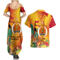 Papua New Guinea Independence Day Couples Matching Summer Maxi Dress and Hawaiian Shirt 50th Anniversary Unity in Diversity LT14 - Polynesian Pride