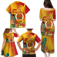 Papua New Guinea Independence Day Family Matching Puletasi and Hawaiian Shirt 50th Anniversary Unity in Diversity LT14 - Polynesian Pride