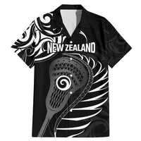 Personalised New Zealand Silver Fern Lacrosse Family Matching Mermaid Dress and Hawaiian Shirt Aotearoa Maori Pattern