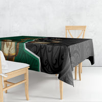 Personalised New Zealand And South Africa Rugby Tablecloth 2024 All Black Springboks Mascots Together LT14 - Polynesian Pride