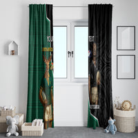 Personalised New Zealand And South Africa Rugby Window Curtain 2024 All Black Springboks Mascots Together