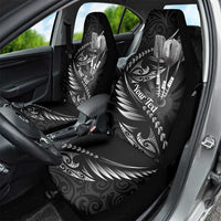 Personalised All Black New Zealand Darts Car Seat Cover Aoteroa Fern Maori Galaxy Style