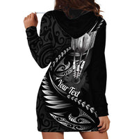 Personalised All Black New Zealand Darts Hoodie Dress Aoteroa Fern Maori Galaxy Style