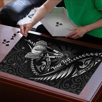Personalised All Black New Zealand Darts Puzzle Aoteroa Fern Maori Galaxy Style LT14 - Polynesian Pride