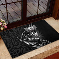 Personalised All Black New Zealand Darts Rubber Doormat Aoteroa Fern Maori Galaxy Style